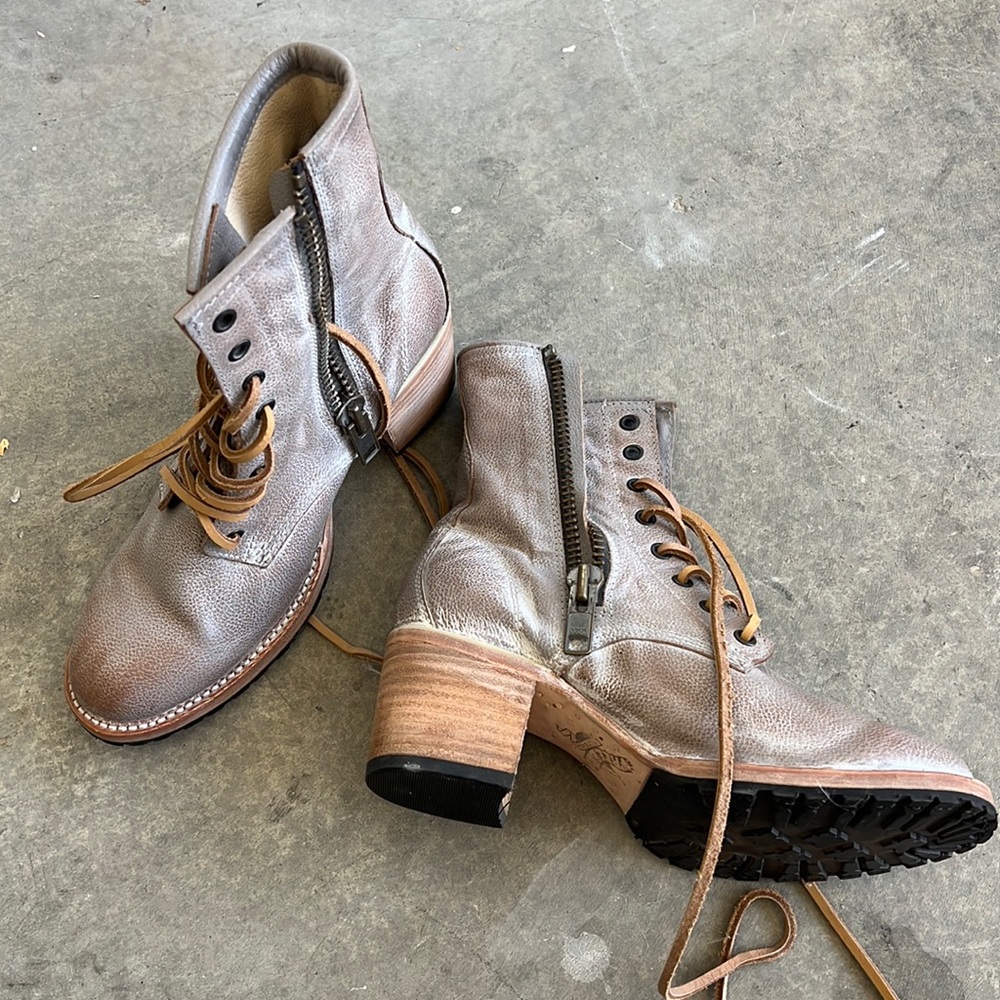 FREEBIRD | LEATHER CAVALIER BOOTS | GRAVEL COLORWAY